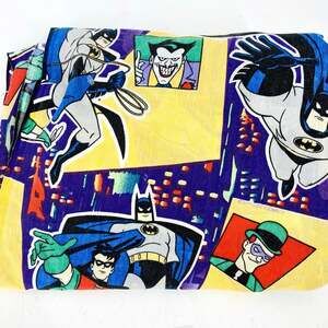 Vintage 1995 DC Comics Batman Twin Fitted Sheet Joker Robin Riddler Bedding 90s